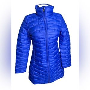Patagonia Fiona Down Parka Women's cobalt blue quilted puffer down jacket small